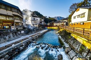 Soft-boiled eggs cooked in the hot spring water